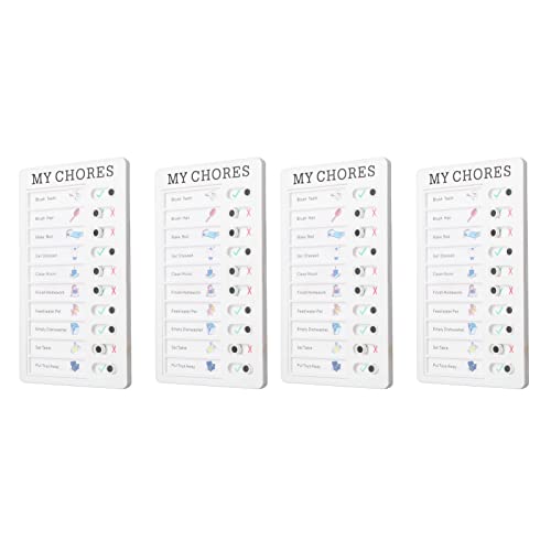 Naroote CHORE -Diagramm, Trockenerase -CHORE Diagramm DIY Produktion Recycelbar mit der 4PCS Zeitplanausschreibung für DIY Nachrichten Reiseplan (MYCHORES) von Naroote