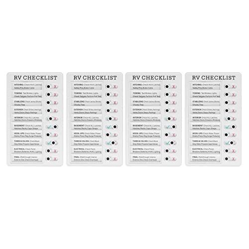 Naroote CHORE -Diagramm, Trockenerase -CHORE Diagramm DIY Produktion Recycelbar mit der 4PCS Zeitplanausschreibung für DIY Nachrichten Reiseplan (RV CHECKLIST) von Naroote