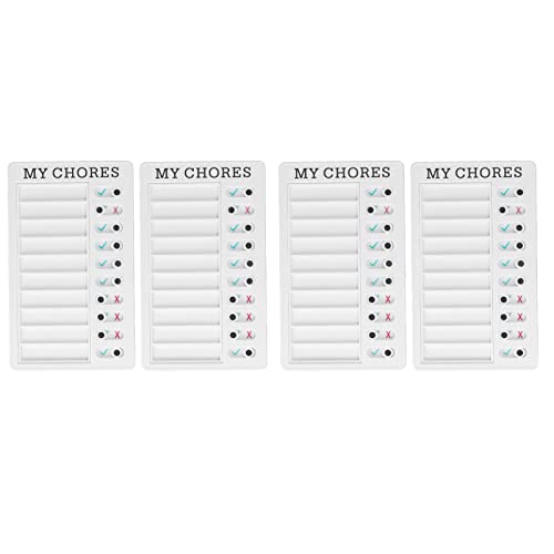 Naroote CHORE -Diagramm, Trockenerase -CHORE Diagramm DIY Produktion Recycelbar mit der 4PCS Zeitplanausschreibung für DIY Nachrichten Reiseplan (Weiße karte) von Naroote