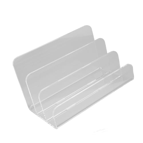 Naroote Inhaber des Acrylmagazin, Acrylkandomanizer Transparent Acryl Vertikaler Dateihalter mit 3 Abtastungen Mail Organizer Letter Inhaber Mail -Organisator für Office School von Naroote