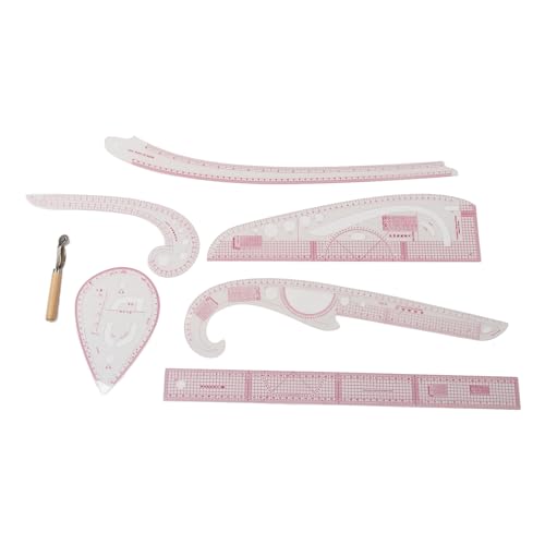 Naroote Nähen Lineal, 7pcs Französische Kurven Herrscher Transparent PVC CM MM Hohe Genauigkeit Nähen Lineal Set Muster Herstellung -Nähwerkzeuge für -Schneiderfahrzeuge Naroote Nähen Lineal, 7pcs Französische Kurven Herrscher Transparent PVC CM MM Hohe Genauigkeit Nähen Lineal Set Muster Herstellung -Nähwerkzeuge für -Schneiderfahrzeuge von Naroote