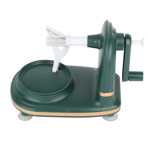 Naroote Peeler, Automatische Kartoffelschäler PP Edelstahl Handkurbel Apfelschäler Sicher und Effizienter Obstschäler für Runde Apfelfrüchte ähnlicher Größe (GREEN) von Naroote