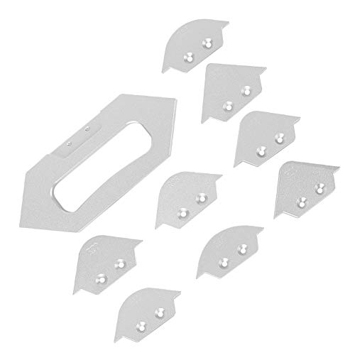 Naroote Router -Vorlagen für Holzbearbeitung, Router Guide Tisch -Eckradius Schablone Set Holzbearbeitung Trimmbahler Profil Vorlage Vorlage für Werkzeugset für von Naroote