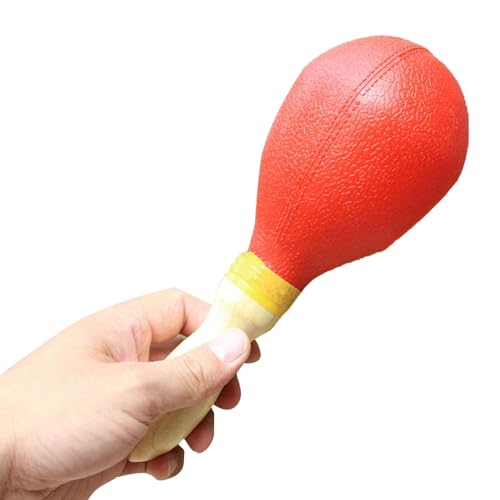 Naroote Rumba Shaker, Maracas Party Bevorzugt das Spielzeug, das für Kleine Kinder in Unterhaltung Einfach zu Spielen Ist (Rot) von Naroote