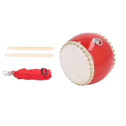 Naroote Schlagzeug Kinderspielzeug, Multifunktional Sheepsleder Top Chinese Drum Verstellbares Riemen mit Stöcken für Musikunterricht von Naroote