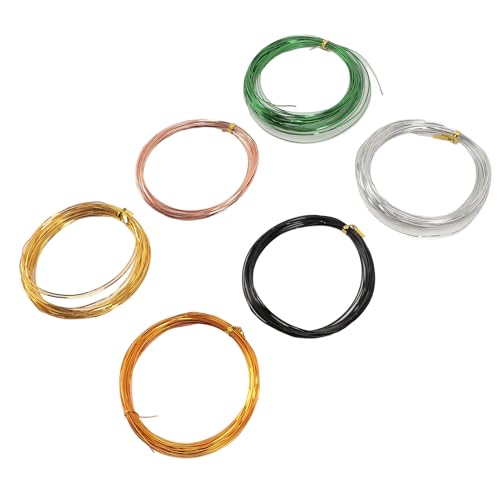 Naroote Schmuckdraht, Aluminiumdrahtdrahtdraht 32,8 Fuß Biegsam 0,5 Mm 0,1 Mm Dicker Skulpturdraht 6 Rollen Weiche Flachdraht für Schmuck Making Emaelling Sculpting Supplies Naroote Schmuckdraht, Aluminiumdrahtdrahtdraht 32,8 Fuß Biegsam 0,5 Mm 0,1 Mm Dicker Skulpturdraht 6 Rollen Weiche Flachdraht für Schmuck Making Emaelling Sculpting Supplies von Naroote