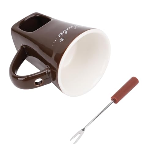 Naroote Schokoladenschmelzbecher, Multifunktionaler Schokoladenkerkerbecher Keramik für Eiscreme (Kaffee) von Naroote