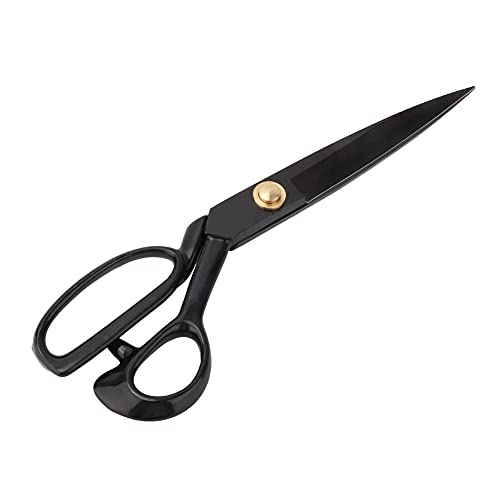 Naroote Stoffschere, Handwerkschere Verstellbare Nähschere Retro Schwarzstahl Kleidung Leder Handwerk Schneiderschere Nähzubehör Nähen Schere für Stoffschnitte Quilt (HC-12-Größe) von Naroote