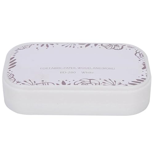 Naroote Tintenpolster für Briefmarken, Stempelkissenschwamm Farbige Tintenkissen Scrapbooking -Tintenkissen für Stempelstempelpapier Tuch (BD-280 Porzellan weiß) von Naroote