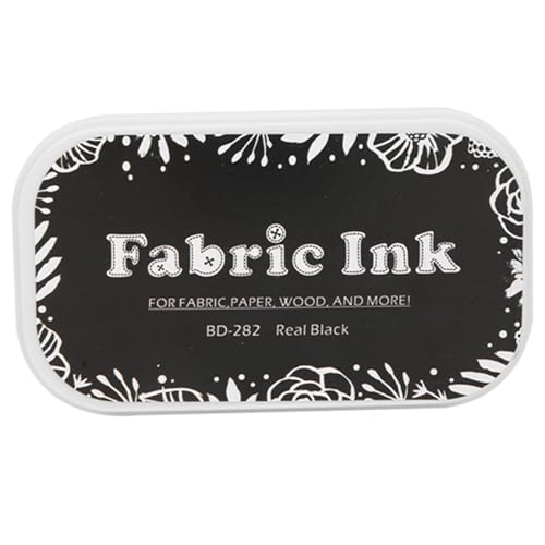 Naroote Tintenpolster für Briefmarken, Stempelkissenschwamm Farbige Tintenkissen Scrapbooking -Tintenkissen für Stempelstempelpapier Tuch (BD-282 reines Schwarz) von Naroote