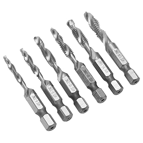 Naroote Tippen Sie auf Set, Tippen und Sterben Set 6PCS -Taps HSS Hex Shank US Standard STRECK -Gewinde Kombinierte Gewinde Sie auf auf Bohrmaschinen Handwerkzeuge Ein Naroote Tippen Sie auf Set, Tippen und Sterben Set 6PCS -Taps HSS Hex Shank US Standard STRECK -Gewinde Kombinierte Gewinde Sie auf auf Bohrmaschinen Handwerkzeuge Ein von Naroote