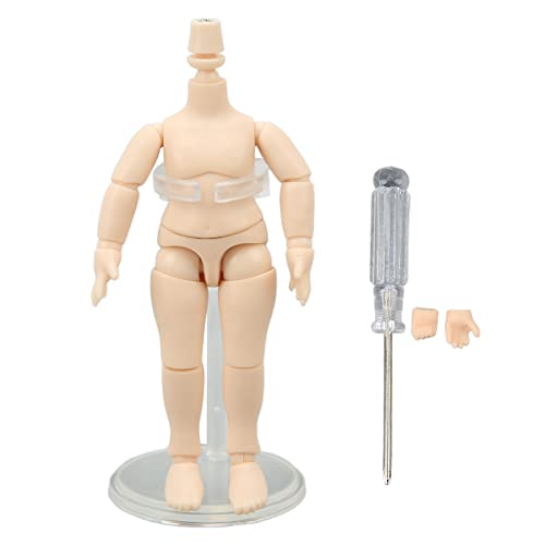 Puppenkörper, Bewegliche Gelenke, Silikon, 4,1 Zoll Hoch, BJD-Körper, Hohe Flexibilität für Actionfiguren (Milchig weiß) von Naroote