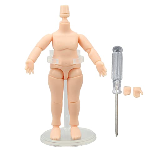 Puppenkörper, Bewegliche Gelenke, Silikon, 4,1 Zoll Hoch, BJD-Körper, Hohe Flexibilität für Actionfiguren (Normales Weiß) von Naroote