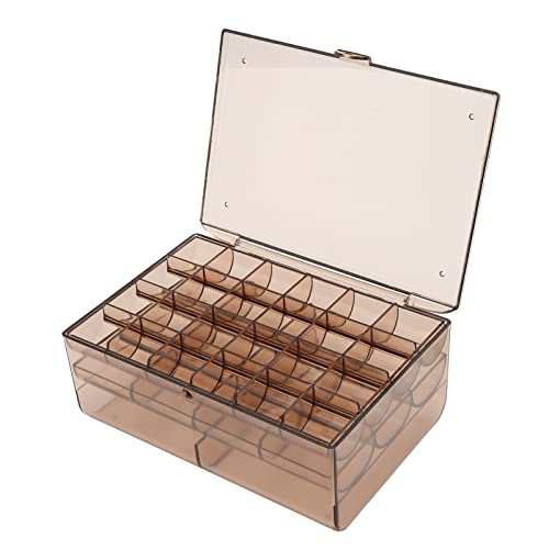 Schmuckschatulle, Transparente Ohrring-Organizer-Box, 38 Gitter, Stapelbare Acryl-Schmuckschatulle für den Außenbereich von Naroote