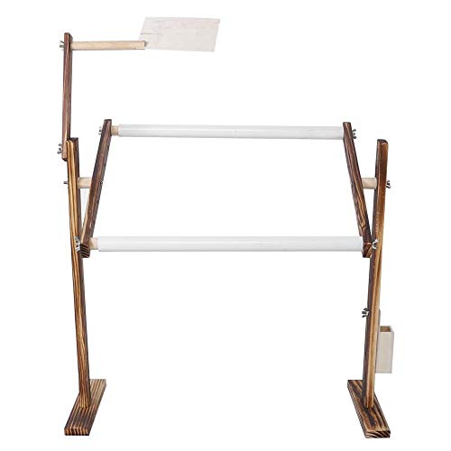 wosume Stickständer, Antik Holz Stickständer Rack Höhenverstellbar Kreuzstichrahmen Nähhandwerk Zubehör von Naroote
