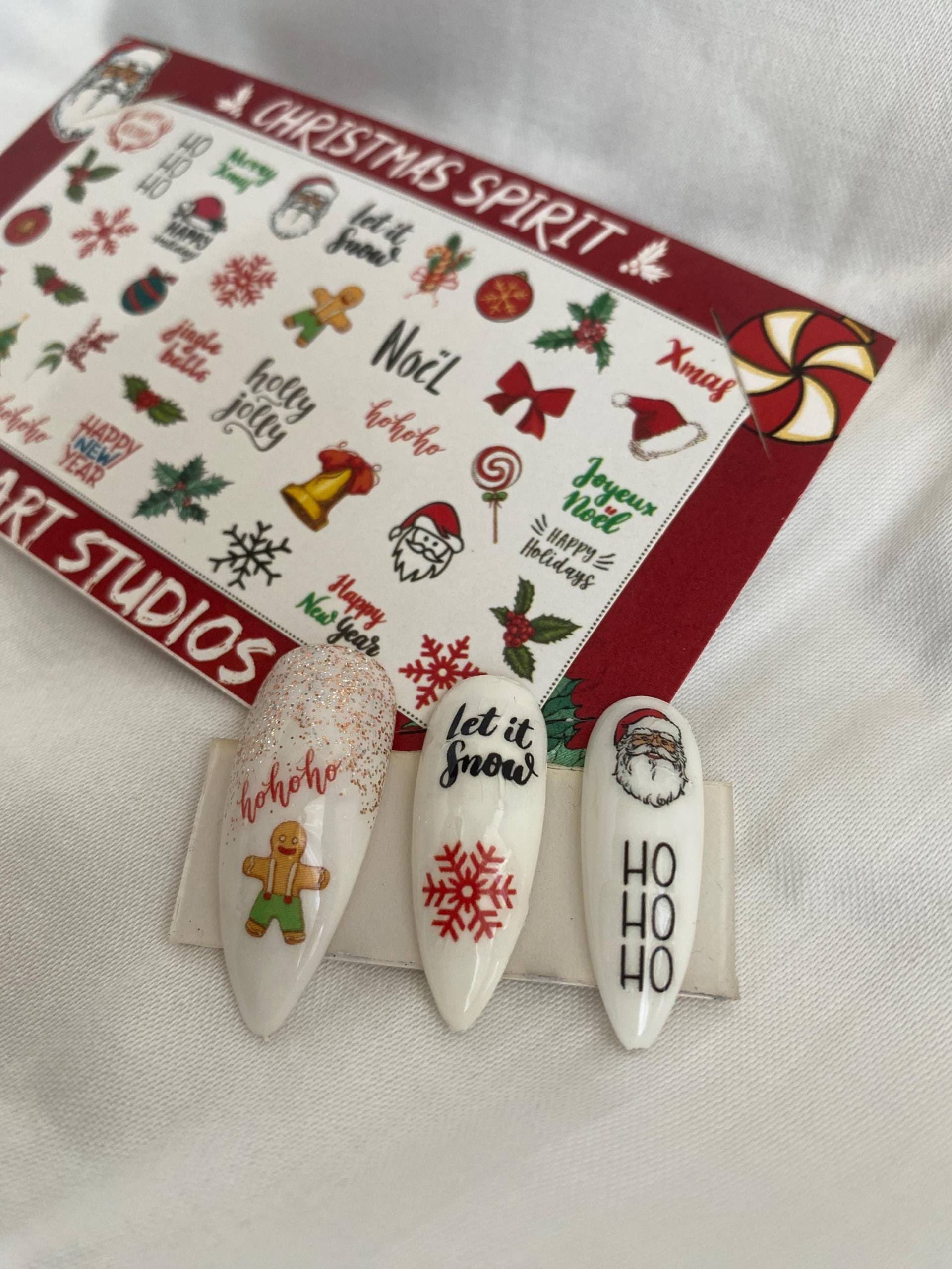 Wasserschiebefolie Nagel Abziehbild | Weihnachtsnagelaufkleber Nagelsticker Abziehbilder Nagelabziehbilder Nagelkunst Aufkleber Geschenk Für Wasserschiebefolie Nagel Abziehbild | Weihnachtsnagelaufkleber Nagelsticker Abziehbilder Nagelabziehbilder Nagelkunst Aufkleber Geschenk Für von NartStudios