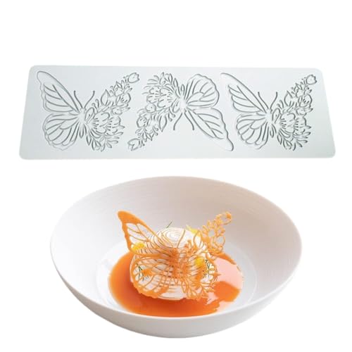 Silikon-Spitzenform, Silikonform, Fondantmatte, Spitze, Prägung, Fondant, Spitze, Silikon, Backform, Sugarcraft, Hochzeit (1 Stück, Stil 3) von Narunii