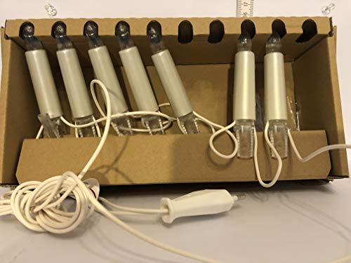 Narva Schwibbogenkette 7 Perlmuttschaftkerzen innen, Festliche Dekoration, Klassisch, Weiß, Wachs, Kunststoff, Festlich von Narva