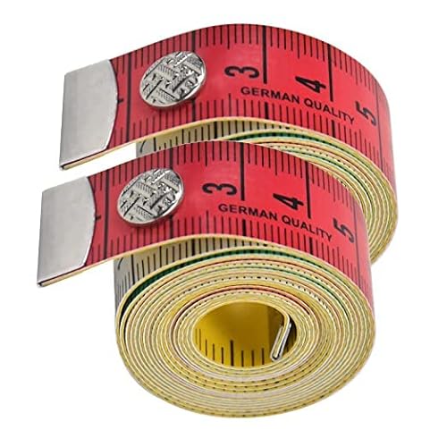 2 Stücke 2-Seitiges Maßband für Körpermaße und Nähen, 150 cm/60 Zoll, Schneidermaßband mit Doppelskala, Weiches Material von Naseom