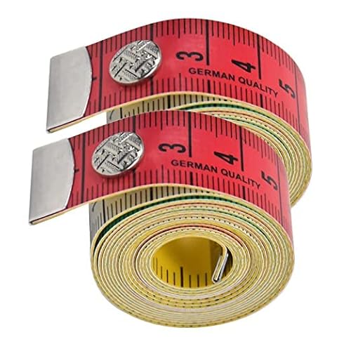 2 Stücke 2-Seitiges Maßband für Körpermaße und Nähen, 150 cm/60 Zoll, Schneidermaßband mit Doppelskala, Weiches Material 2 Stücke 2-Seitiges Maßband für Körpermaße und Nähen, 150 cm/60 Zoll, Schneidermaßband mit Doppelskala, Weiches Material von Naseom
