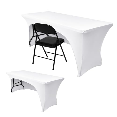 Nasitos Tischdecke, rechteckig, für 122 cm große Tische, offene Rückseite, faltbar, Stretch-Spandex, waschbar, knitterfrei, für Partys, Hochzeiten, Handwerksmessen, Messen, 2 Stück Nasitos Tischdecke, rechteckig, für 122 cm große Tische, offene Rückseite, faltbar, Stretch-Spandex, waschbar, knitterfrei, für Partys, Hochzeiten, Handwerksmessen, Messen, 2 Stück von Nasitos