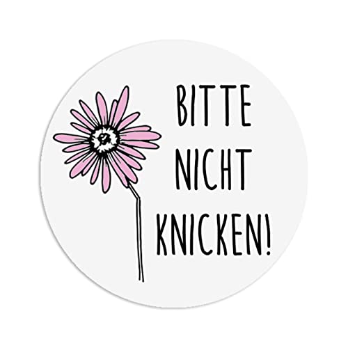 50 Sticker Bitte nicht knicken BLUME Aufkleber nicht knicken von Nastami