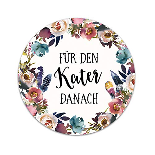 50 Sticker "Für den Kater danach" BOHO Hochzeit Gastgeschenk Aufkleber Hangover Kit (BOHO) von Nastami