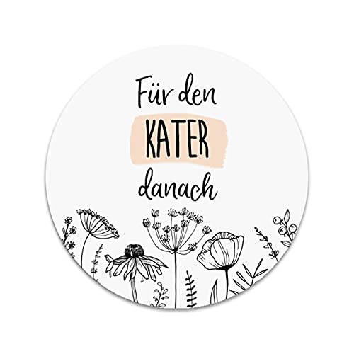 50 Sticker "Für den Kater danach" FLOWERS Hochzeit Gastgeschenk Aufkleber Hangover Kit von Nastami