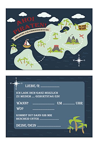 Einladungskarten Pirat Kindergeburtstag 5 Stück, Piratengeburtstag, Einladung Piratenparty Einladungskarten Pirat Kindergeburtstag 5 Stück, Piratengeburtstag, Einladung Piratenparty von Nastami