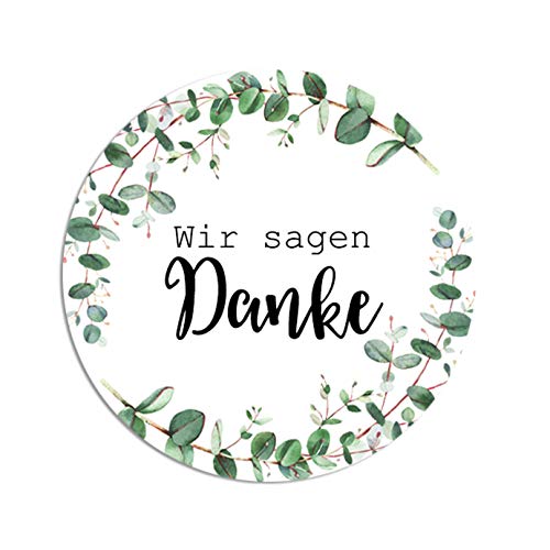 50 Sticker Danke EUCALYPTUS, Aufkleber Danke Hohzeit Danksagung (Eucalyptus) 50 Sticker Danke EUCALYPTUS, Aufkleber Danke Hohzeit Danksagung (Eucalyptus) von Nastami