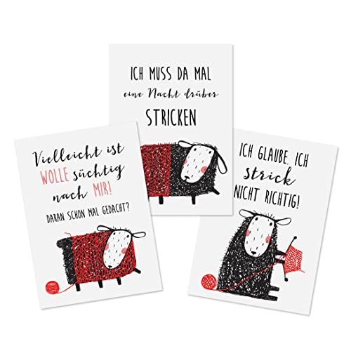 Nastami Postkarten STRICKEN Set 3-teilig, Stricken Karten Postkarten Wolle Nastami Postkarten STRICKEN Set 3-teilig, Stricken Karten Postkarten Wolle von Nastami