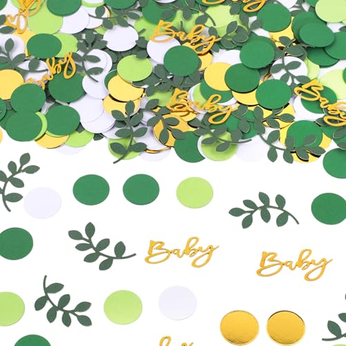 400 Stück Babyparty Dekorations Konfetti, Grünes Tischdekor Konfetti, Neutrale Babyparty Dekoration für Mädchen und Jungen, Gender Reveal Partydekor 400 Stück Babyparty Dekorations Konfetti, Grünes Tischdekor Konfetti, Neutrale Babyparty Dekoration für Mädchen und Jungen, Gender Reveal Partydekor von NatNarr