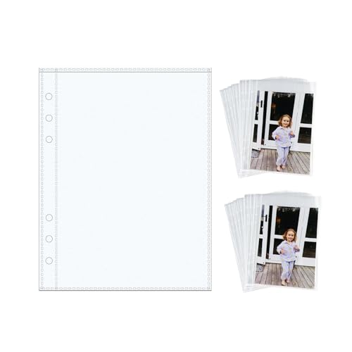 20 x A5-Ordnerhüllen, 2 Taschen, transparente Binderhüllen, 10,2 x 12,7 cm, Papierschoner für 6 Ringbücher, Notizbuch, Organizer (A5, 1 Tasche) von NatSumeBasics