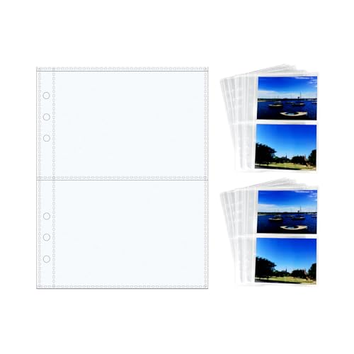 20 x A5-Ordnerhüllen, 2 Taschen, transparente Binderhüllen, 10,2 x 12,7 cm, Papierschoner für 6 Ringbücher, Notizbuch, Organizer (A5, 2 Taschen) von NatSumeBasics