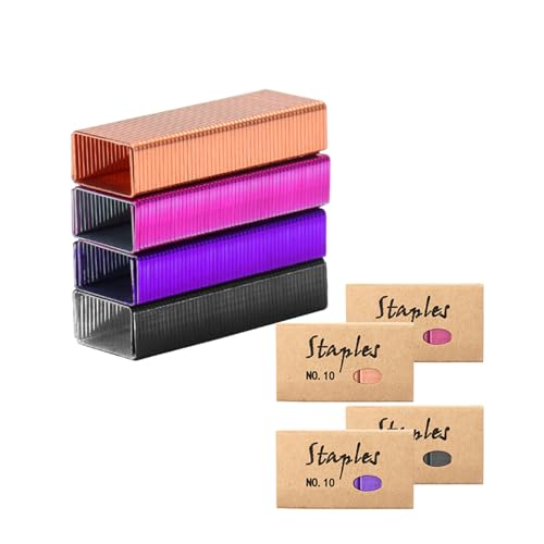 NatSumeBasics Bunte Mini-Heftklammern, 4000 Metallic Nr. 10, kleiner als Standard (verschiedene Farben) von NatSumeBasics