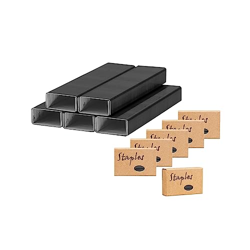 Heftklammern, Standard-Heftklammern, für Büro, Schreibtisch, 26/6, Größe 950, 3800 Heftklammern, insgesamt 6 Stück, Schwarz, 4 Stück Heftklammern, Standard-Heftklammern, für Büro, Schreibtisch, 26/6, Größe 950, 3800 Heftklammern, insgesamt 6 Stück, Schwarz, 4 Stück von NatSumeBasics