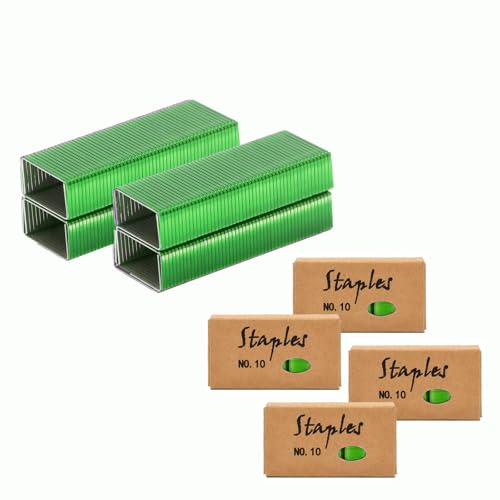 NatSumeBasics 4000 grüne Heftklammern #10 farbige Heftklammern für Mini-Heftklammern, Nr. 10 Heftklammern kleiner als Standard-Heftklammern (grün) von NatSumeBasics