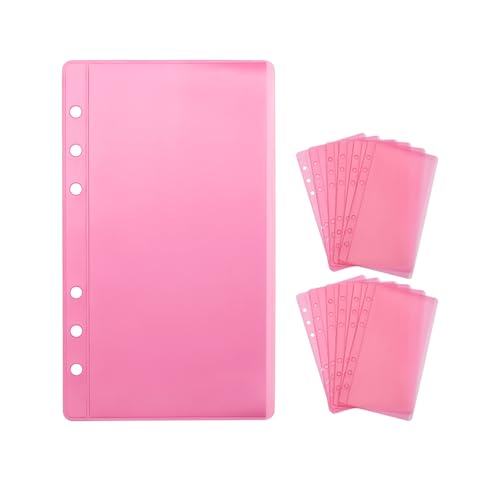 NatSumeBasics A6 Bindertaschen mit Reißverschluss, A6, Geldumschläge, Budget-Binder-Einlagen, PVC-Blattschutz für 6-Ring-A6-Ordner, Organizer, Fotos, Karten, Rechnungen, Rosa, 12 Stück NatSumeBasics A6 Bindertaschen mit Reißverschluss, A6, Geldumschläge, Budget-Binder-Einlagen, PVC-Blattschutz für 6-Ring-A6-Ordner, Organizer, Fotos, Karten, Rechnungen, Rosa, 12 Stück von NatSumeBasics