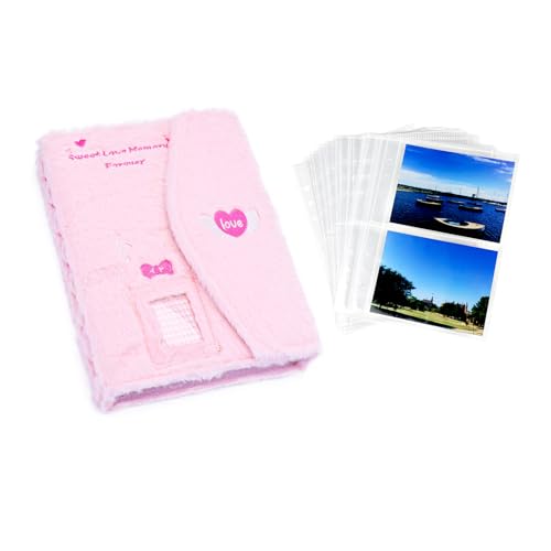 NatSumeBasics Plush A5 Binder Kpop Budget Binder Cover & 20 PP 2 Pockets, Frost Sheet Card Protectors Refill Sleeves for Photo Albums (12.7 cmx 8.9 cm 2 Pockets) von NatSumeBasics