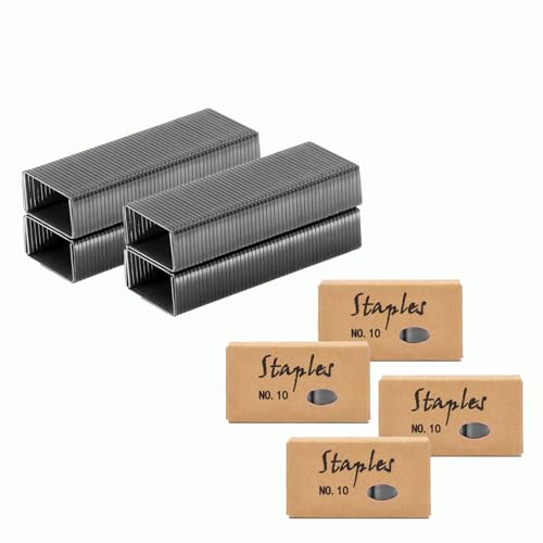NatSumeBasics Schwarze Heftklammern Nr. 10, 4000 kleine farbige Heftklammern für Mini-Heftgerät von NatSumeBasics