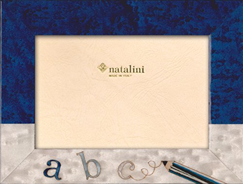 NATALINI, TITTA BLU 13X 18 cm, Bilderrahmen mit Unterstützung für Tisch, Holz, Blau, äußere Ausmaß 18 X 23 X 1,5 cm NATALINI, TITTA BLU 13X 18 cm, Bilderrahmen mit Unterstützung für Tisch, Holz, Blau, äußere Ausmaß 18 X 23 X 1,5 cm von Natalini