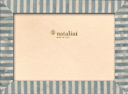 Natalini, KT AZZURRO 10X 15 cm, Bilderrahmen mit Unterstützung für Tisch, Holz, Hell-blau, äußere Ausmaß 13 X 18 X 1,5 cm von Natalini