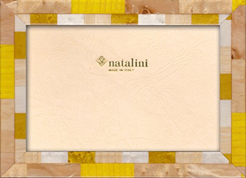 Natalini, NICE GIALLOPC 10X 15 cm, Bilderrahmen mit Unterstützung für Tisch, Holz, Gelb, äußere Ausmaß 13 X 18 X 1,5 cm von Natalini
