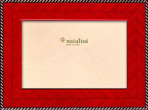 Natalini OBL Rosso F 13X18 Bilderrahmen, Holz Messing Pappelwurzel Wurzel von Eriable geschliffenes Glas, rot, 18 x 23 x 1.5 cm von Natalini