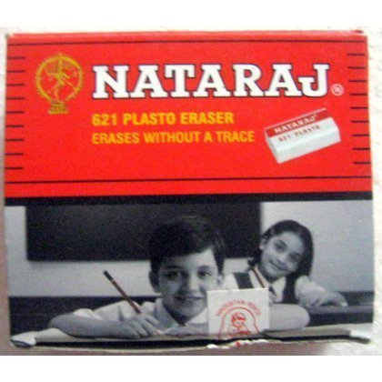 Nataraj 621 Plasto-Radiergummi, Weiß, radiert spurlos, 20 Stück von Nataraj
