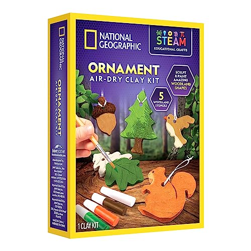 National Geographic Ornament lufttrocknender Ton für Kinder – Kinderkunst und Handwerk mit Modelliermasse, Schablonen und Tonwerkzeugen | STEM-Aktivität, selbsthärtender Ton, Geschenke für 8+ Jahre National Geographic Ornament lufttrocknender Ton für Kinder – Kinderkunst und Handwerk mit Modelliermasse, Schablonen und Tonwerkzeugen | STEM-Aktivität, selbsthärtender Ton, Geschenke für 8+ Jahre von National Geographic