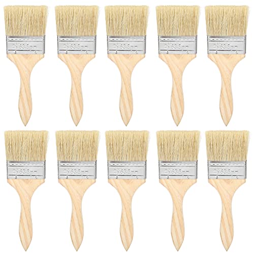 Natudeco 10-teilige Pinsel Chip-Pinsel 2,5 Zoll Kunstwolle Mit Holzgriff Hauspinsel-Set Zum Malen von Klebstoffen Und Lacken Natudeco 10-teilige Pinsel Chip-Pinsel 2,5 Zoll Kunstwolle Mit Holzgriff Hauspinsel-Set Zum Malen von Klebstoffen Und Lacken von Natudeco