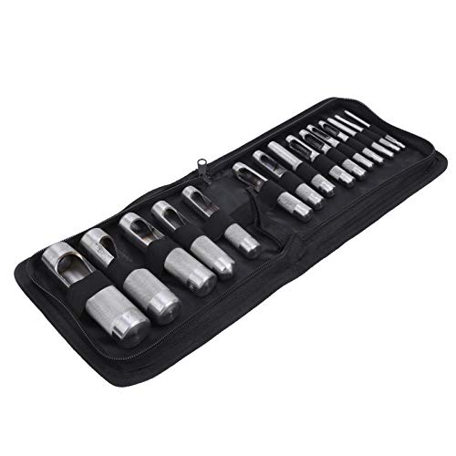 15 Stück Karbonstahl-Leder-Locher Für Gürtel, Manuelle Meißel, Stanzwerkzeuge, Hardware, 3-25 Mm, Für Gürtel, Taschen Und Heimwerker-Lederhandwerk 15 Stück Karbonstahl-Leder-Locher Für Gürtel, Manuelle Meißel, Stanzwerkzeuge, Hardware, 3-25 Mm, Für Gürtel, Taschen Und Heimwerker-Lederhandwerk von Natudeco