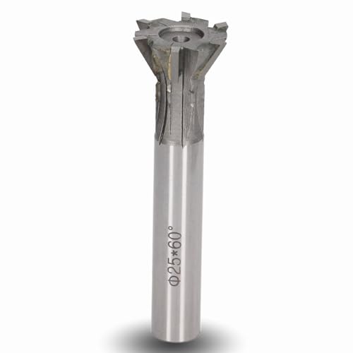 Fräser, Fräswerkzeug 25 mm Durchmesser, 6 Flöten, Schwalbenschwanz, Holzfräser gerader Schaft für Drehmaschine, Fräser für die Metallbearbeitung aus Zementhartmetall Fräser, Fräswerkzeug 25 mm Durchmesser, 6 Flöten, Schwalbenschwanz, Holzfräser gerader Schaft für Drehmaschine, Fräser für die Metallbearbeitung aus Zementhartmetall von Natudeco