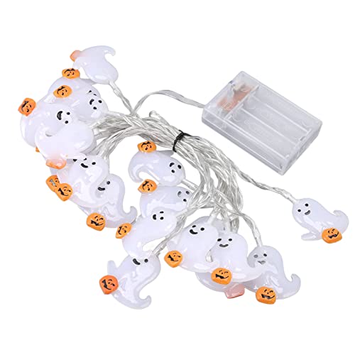 Geister-Lichterketten Halloween-Lichterketten 3 Meter LED Dauer- und Blinkmodus Geister-Dekorations-Lichterketten Batteriebetriebenes warmes Licht für Halloween-Partys im Innen- und Außenbereich von Natudeco